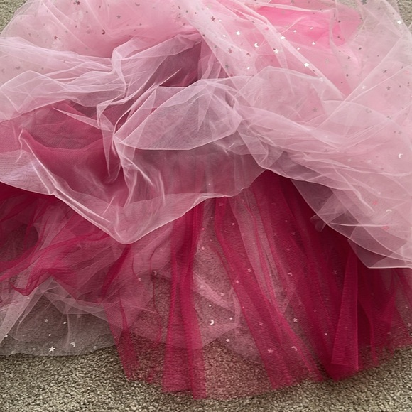 Pink Princess Costume with Crown and Gloves - Picture 4 of 7